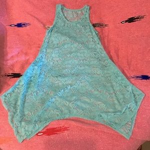 NWOT TURQUOISE LACE TUNIC SWIMSUIT COVER